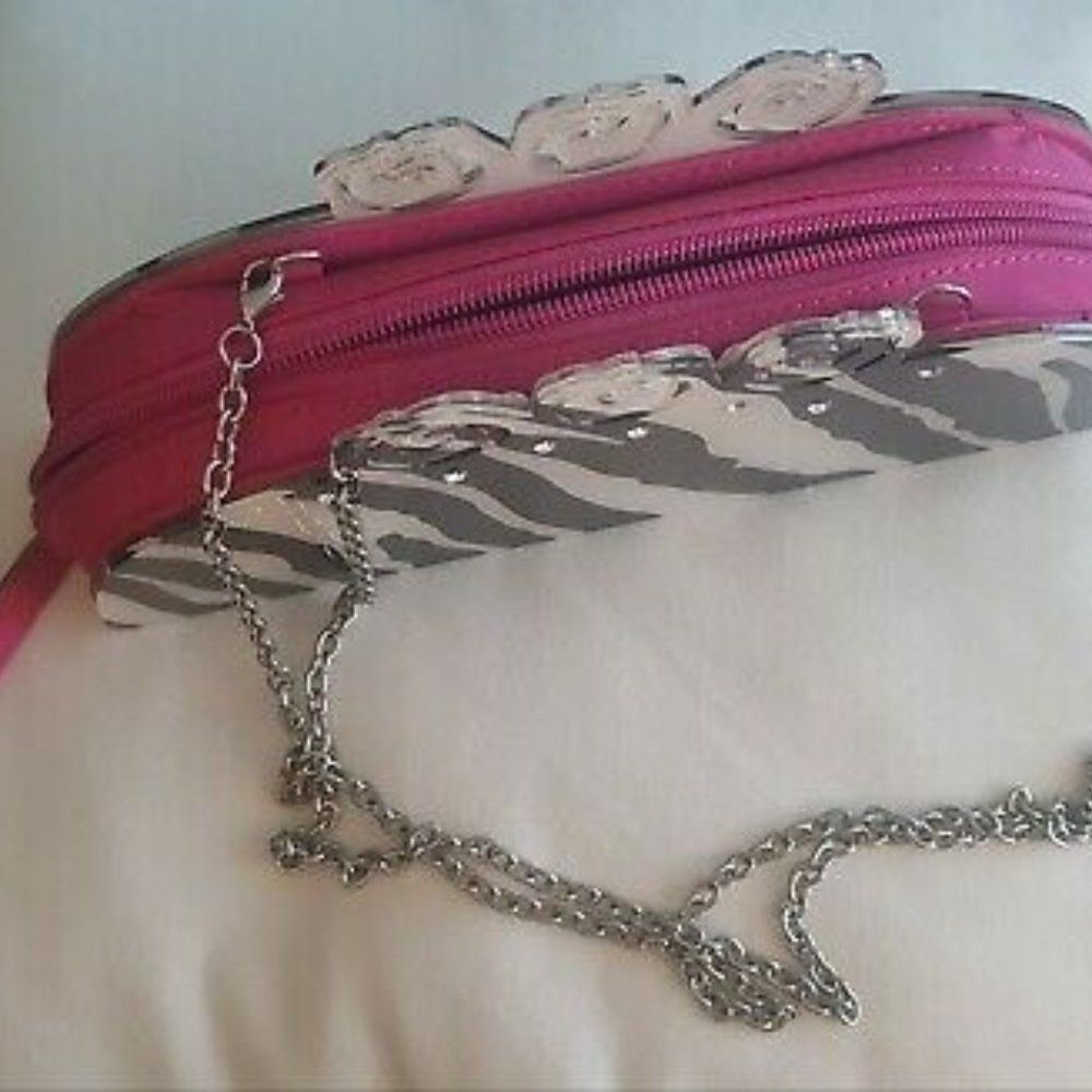 Black White Zebra Lucite Mini Evening Bag - Picture 2 of 8